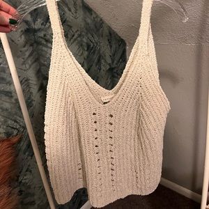 Love stitch knit tank top